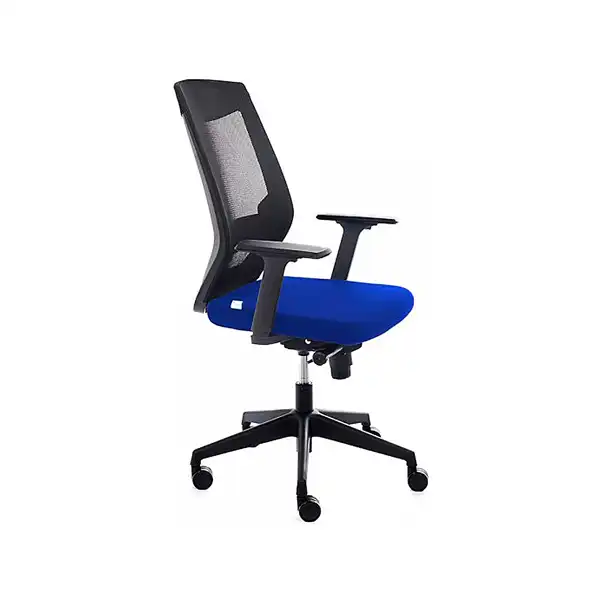 SILLA OFICINA RD-908-3 AZUL TELA IGNIFUGA RESPALDO POLIMERO NEGRO ROCADA SILLA OFICINA RD-908-3 AZUL TELA IGNIFUGA RESPALDO POLIMERO NEGRO ROCADA