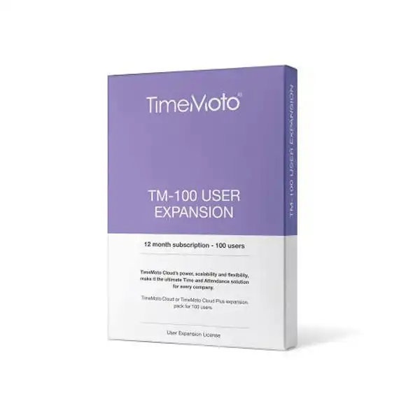 SAFESCAN PACK DE EXPANSIÓN TIMEMOTO CLOUD Y CLOUD PLUS SUSCRIPCIÓN 12 MESES PARA 100 USUARIOS SAFESCAN PACK DE EXPANSIÓN TIMEMOTO CLOUD Y CLOUD PLUS SUSCRIPCIÓN 12 MESES PARA 100 USUARIOS