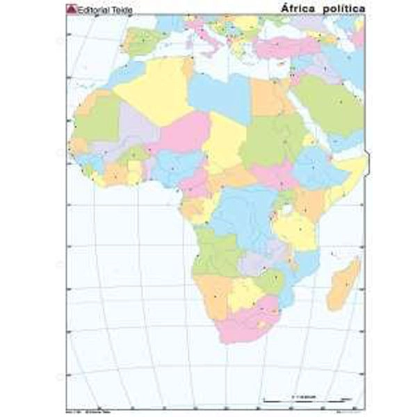 MM. AFRICA POLITICO (COLOR) TEIDE 9788430771837 MM. AFRICA POLITICO (COLOR) TEIDE 9788430771837