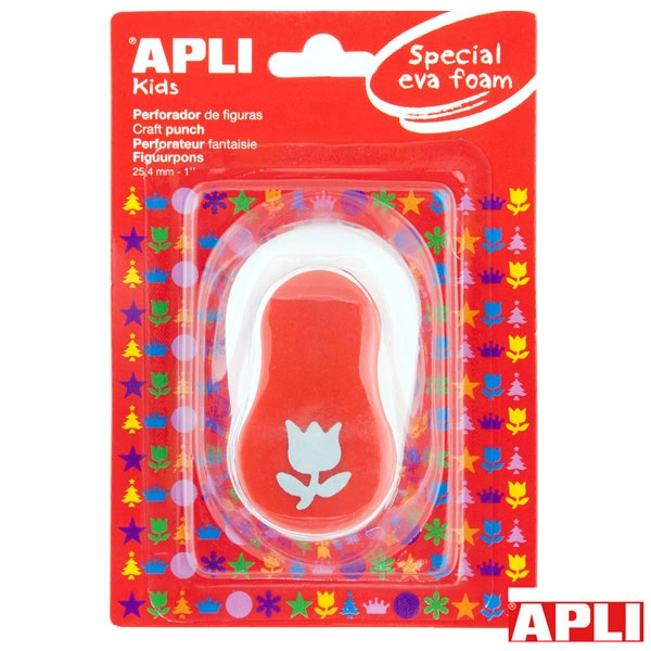 PERFORADORA GOMA EVA FIGURAS TULIPAN ROJO 13299 APLI PERFORADORA GOMA EVA FIGURAS TULIPAN ROJO 13299 APLI