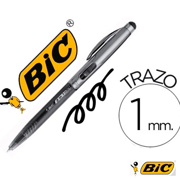 BOLIGRAFO BIC CRISTAL STYLUS CON PUNTERO RETRACTIL PARA PANTALLAS TACTILES PUNTA 1 MM. NEGRO (905484 BOLIGRAFO BIC CRISTAL STYLUS CON PUNTERO RETRACTIL PARA PANTALLAS TACTILES PUNTA 1 MM. NEGRO (905484