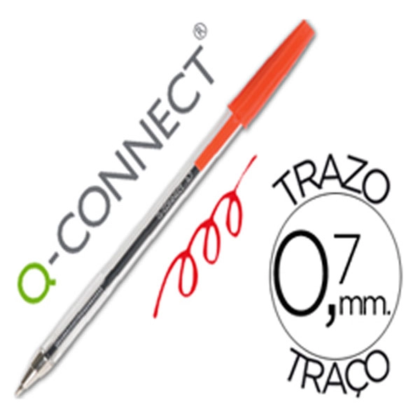 BOLIGRAFO ECONOMICO QCONNECT CRISTAL ROJO MEDIO (13443) BOLIGRAFO ECONOMICO QCONNECT CRISTAL ROJO MEDIO (13443)