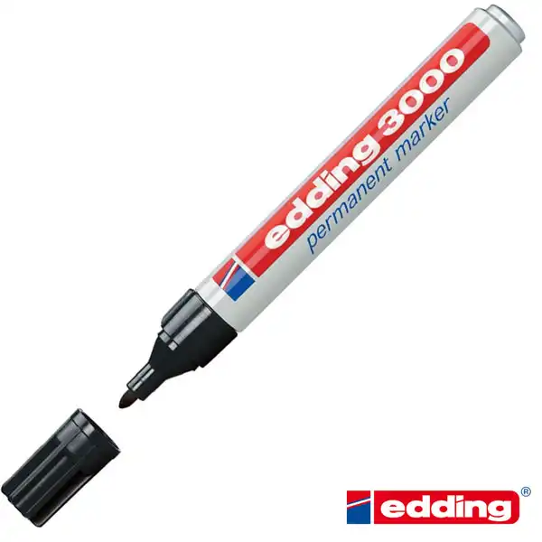ROTULADOR EDDING 3000 PERMANENTE P. CONICA FINA NEGRO 07300 (103000-01) ROTULADOR EDDING 3000 PERMANENTE P. CONICA FINA NEGRO 07300 (103000-01)
