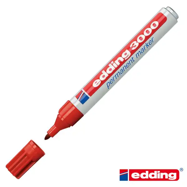 ROTULADOR EDDING 3000 PERMANENTE P. CONICA FINA ROJO (103000-02) 7319 ROTULADOR EDDING 3000 PERMANENTE P. CONICA FINA ROJO (103000-02) 7319
