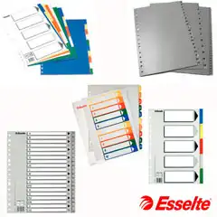 INDICE ESSELTE P.P. IMPRIMIBLE 1-5 POSICIONES (100211) INDICE ESSELTE P.P. IMPRIMIBLE 1-5 POSICIONES (100211)