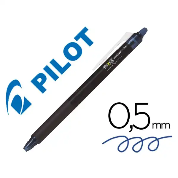 BOLIGRAFO PILOT FRIXION POINT CLICKER BORRABLE 0,5MM BLUE BLACK NEFPC BOLIGRAFO PILOT FRIXION POINT CLICKER BORRABLE 0,5MM BLUE BLACK NEFPC