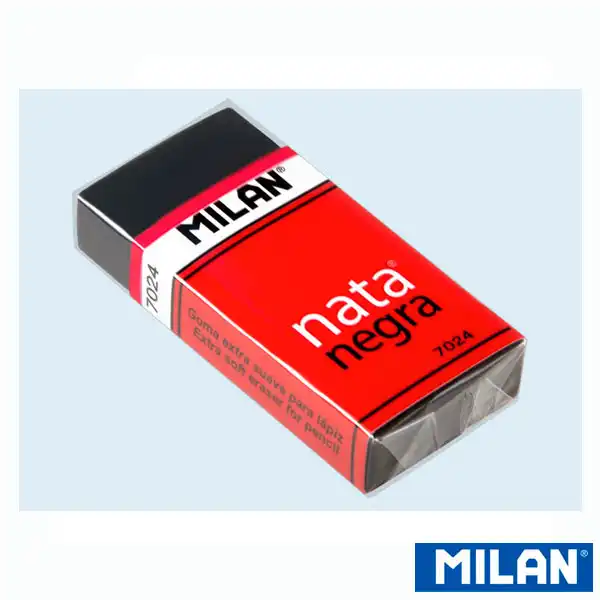 GOMA DE BORRAR SOFT BLACK 7024 PLASTICO MILAN (CPM7024) GOMA DE BORRAR SOFT BLACK 7024 PLASTICO MILAN (CPM7024)