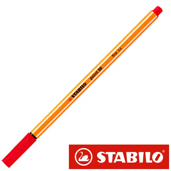 ROTULADOR STABILO POINT 88 PUNTA 0.4 MM. ROJO (88-40) 31586 ROTULADOR STABILO POINT 88 PUNTA 0.4 MM. ROJO (88-40) 31586