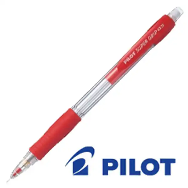 PORTAMINAS PILOT SUPER GRIP 0,5 MM. ROJO (N185R) PORTAMINAS PILOT SUPER GRIP 0,5 MM. ROJO (N185R)