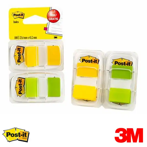 INDEX POST-IT 680-2YGP VERDE Y AMARILLO + 1 INDEX GRATIS 3M (70005040038) 52200 INDEX POST-IT 680-2YGP VERDE Y AMARILLO + 1 INDEX GRATIS 3M (70005040038) 52200