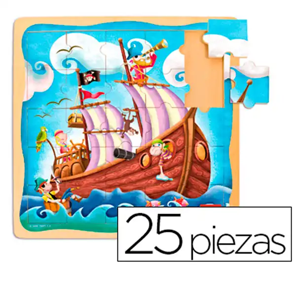 PUZZLE DISET BARCO PIRATA 25 PIEZAS. PUZZLE DISET BARCO PIRATA 25 PIEZAS.