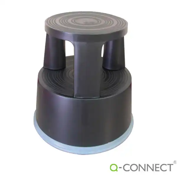 TABURETE Q-CONNECT CON RUEDAS RETRACTILES NEGRO (24640) TABURETE Q-CONNECT CON RUEDAS RETRACTILES NEGRO (24640)