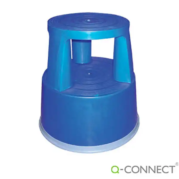 TABURETE Q-CONNECT CON RUEDAS RETRACTILES AZUL (35640) TABURETE Q-CONNECT CON RUEDAS RETRACTILES AZUL (35640)