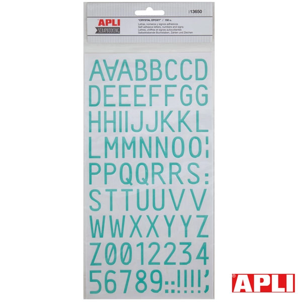 ABC STICKERS SCRAP EPOXY TURQ 2HJ APLI (13650) ABC STICKERS SCRAP EPOXY TURQ 2HJ APLI (13650)
